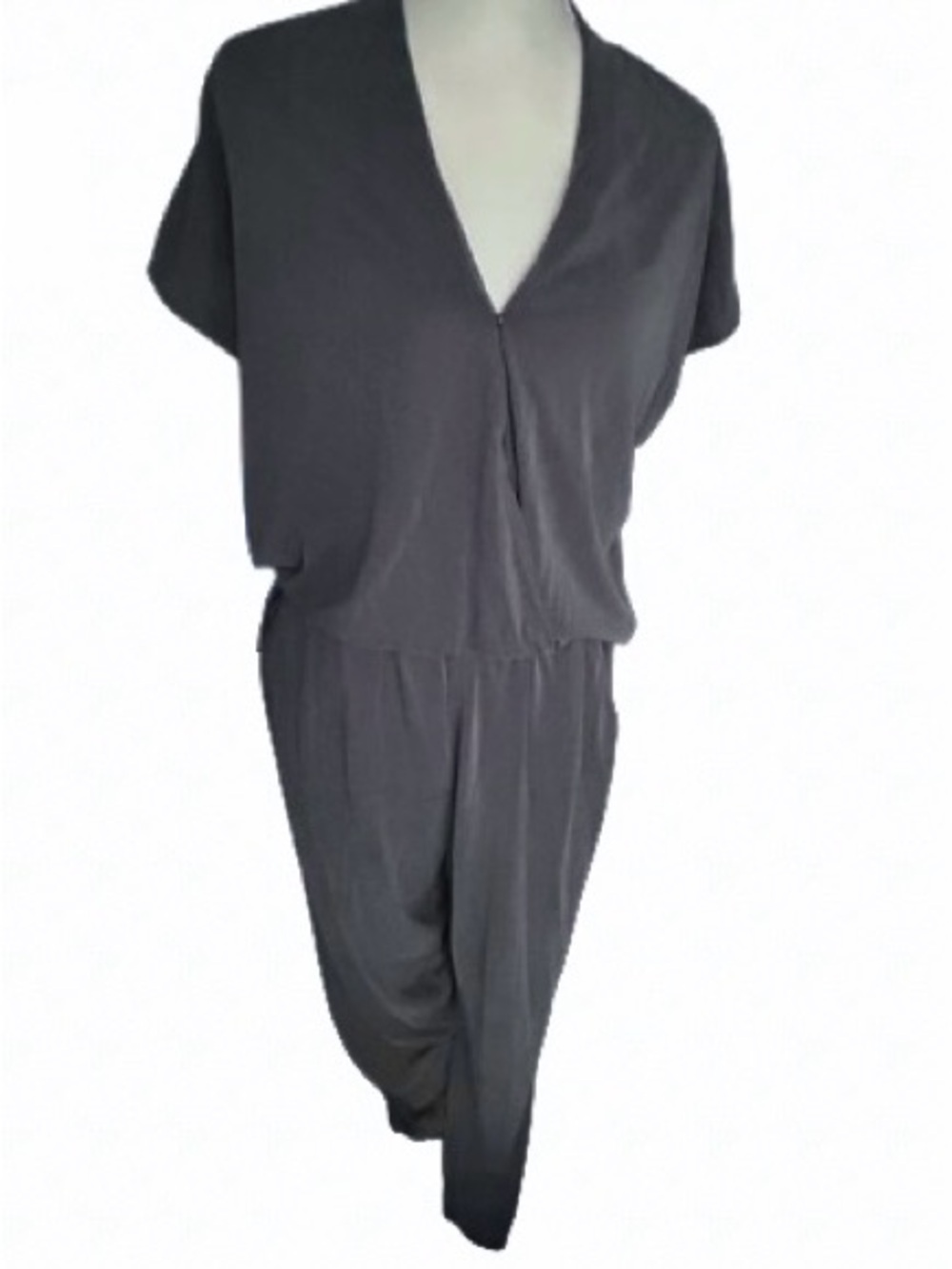 Incredible Soft ICHI Jumpsuit Julie Ju Charcoal Extra Large XL Romper Designer
